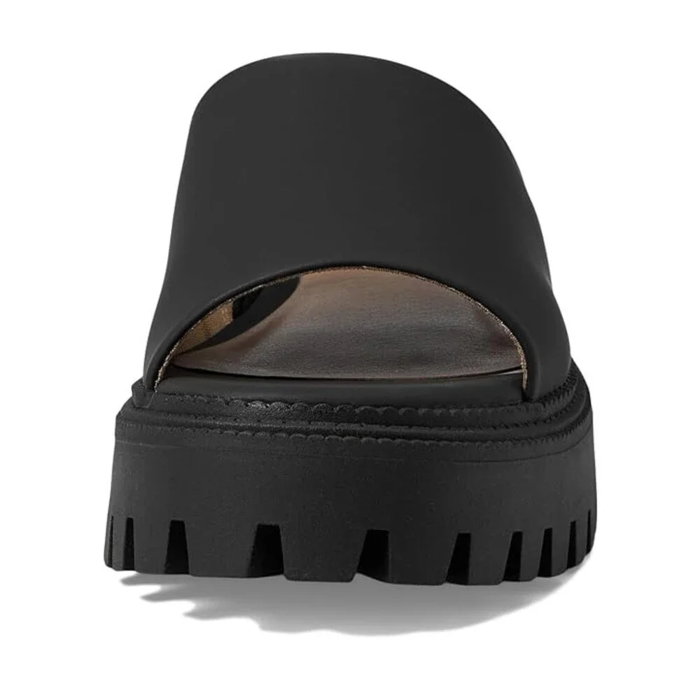 DV Dolce Vita Liliah Sandals Women's US 8 Black Faux Leather Slip-On NCZ258 - Picture 5 of 12